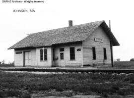 Great Northern Depot at Johnson, Minnesota, undated