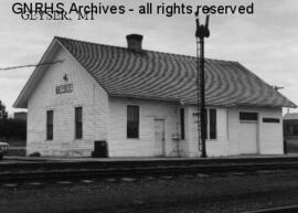 Great Northern Depot at Geyser, Montana, undated