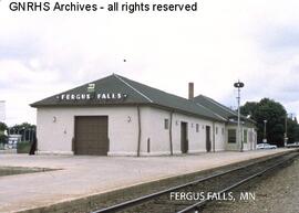 Great Northern Depot at Fergus Falls, Minnesota, undated