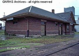 Great Northern Station Sign at Eldred, Minnesota, undated