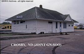 Great Northern Depot at Crosby, North Dakota, undated