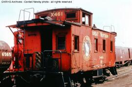 Great Northern Caboose X461 at Havre, Montana, 1972