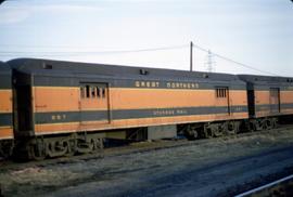 Great Northern Railway Postal Car 257, Storage Mail Car at Minneapolis, Minnesota in 1973.