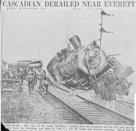 Great Northern Steam Locomotive 1453 at Everett, Washington, undated