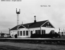 Great Northern Depot at McVille, North Dakota, undated