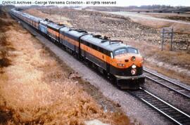 Great Northern Diesel Locomotive 358A at Willmar, Minnesota, 1967