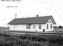 Great Northern Depot at Hamilton, North Dakota, undated