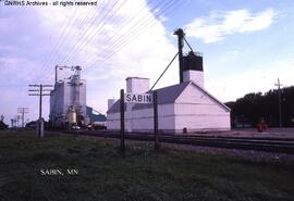 Great Northern Station Sign at Sabin, Minnesota, undated