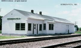 Great Northern Depot at Kerkhoven, Minnesota, undated