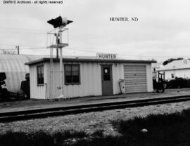 Great Northern Depot at Hunter, North Dakota, undated