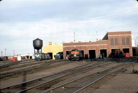 Great Northern Railway Diesel Shops at Havre, Montana in 1969.