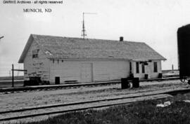 Great Northern Depot at Munich, North Dakota, undated