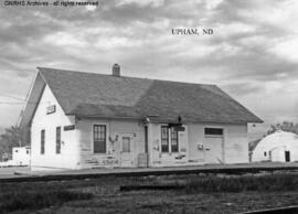 Great Northern Depot at Upham, North Dakota, undated