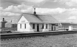 Great Northern Depot at Gildford, Montana, 1965 or later