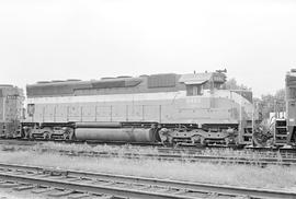 Burlington Northern diesel locomotive 6452 at Minneapolis, Minnesota in 1972.