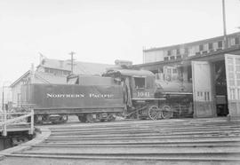 Northern Pacific steam locomotive 1041 at Seattle, Washington, in 1954.