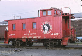 Great Northern Caboose X505 at Spokane, Washington, 1968