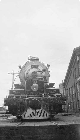 Northern Pacific steam locomotive 4012 at South Tacoma, Washington, circa 1938.