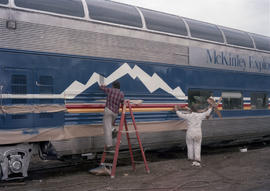 Holland America Westours passenger car 513 at Seattle, Washington on May 14, 1987.