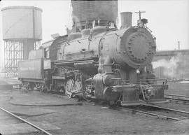 Northern Pacific steam locomotive 1173 at Staples, Minnesota, in 1950.