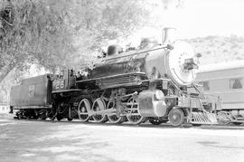 Western Pacific Railroad steam locomotive 26 at Los Angeles, California on August 6, 1973.