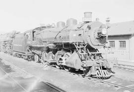 Northern Pacific steam locomotive 1562 at Livingston, Montana, in 1954.