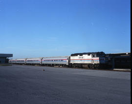 Amtrak diesel locomotive 383 at Fort Lauderdale, Florida on December 30, 1984.