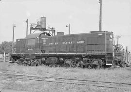 United States Army Diesel Locomotive Number 8015 at Auburn, Washington in 1948.