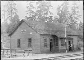 Northern Pacific station at St. Clair, Washington, circa 1927.