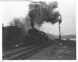 Great Northern Steam Locomotive 2056 between Ballard and Richmond Beach, Washington in 1947.