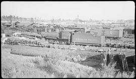 Northern Pacific steam locomotive 241 at South Tacoma, Washington, in 1937.