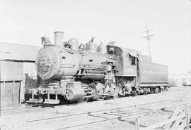 Northern Pacific steam locomotive 1072 at Raymond, Washington, in 1954.