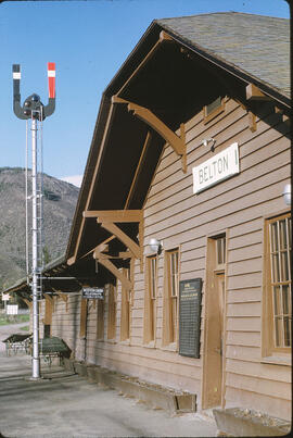 Great Northern Depot at Belton, Montana, 1970