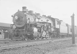 Northern Pacific steam locomotive 1777 at Auburn, Washington, in 1948.