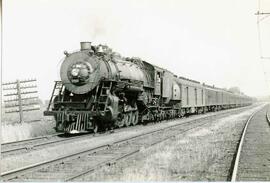 Great Northern Railway steam locomotive 2503 in Washington State in 1934.