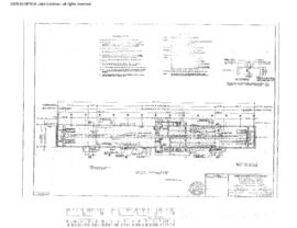 Great Northern Engineering Drawing, Diesel Service Building at Interbay, Washington, 1970
