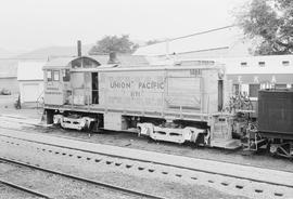 Union Pacific Railroad diesel locomotive number 1171 at Yreka, California in 1977.