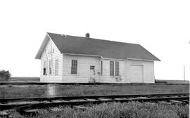 Great Northern Depot at Maza, North Dakota, undated