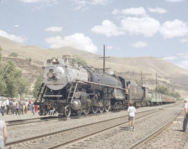 Spokane, Portland & Seattle Railway steam locomotive number 700 at Wishram, Washington in 1990.