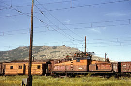 Milwaukee Road electric locomotive E81 at Butte, Montana in 1964.