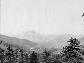 Northern Pacific mountain right-of-way  from Stampede, Washington, circa 1925.