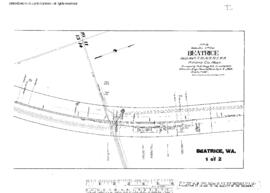 Plat Map of Northern Pacific Facilities at Beatrice, Washington, 1905