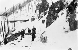 A Great Northern Railway accident at Wellington, Washington in March 1910.