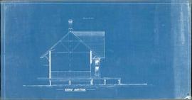 Northern Pacific blueprint for station at Lowell, Washington, circa 1892.