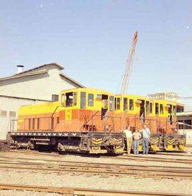 Modesto and Empire Traction Company Diesel Locomotive  Number 602 at Modesto, California in June,...