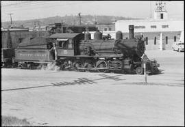Pacific Coast Railroad steam locomotive number 15 at Renton, Washington, circa 1946.
