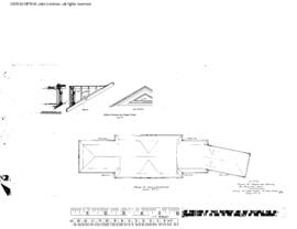 Northern Pacific Engineering Drawing, Depot at Pullman, Washington, 1916