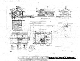 Great Northern Engineering Drawing, Depot at Chewelah, Washington, 1941