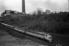 Amtrak diesel locomotive 9953 at Tacoma, Washington on January 6, 1972.