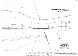 Plat Map of Great Northern Facilities at Kootenai Falls, Montana, 1920